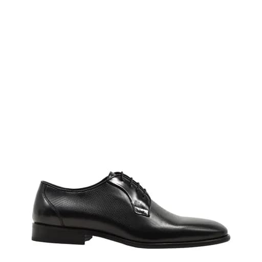 Ανδρικά παπούτσια BOSS D7733 BLACK POINT μαύρο δέρμα