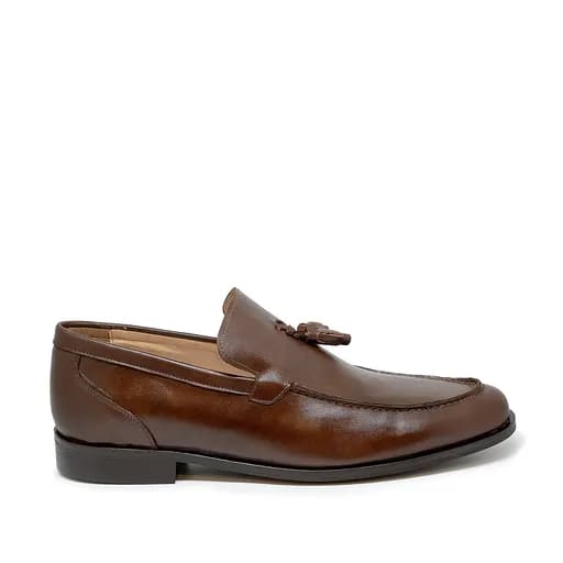 Bigshoes KL37302-05 Δερμάτινο Μοκασίνι Καφέ