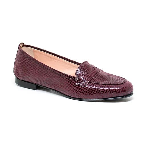 Bigshoes MX14255-23 Snake Δερμάτινο Μοκασίνι Μπορντό