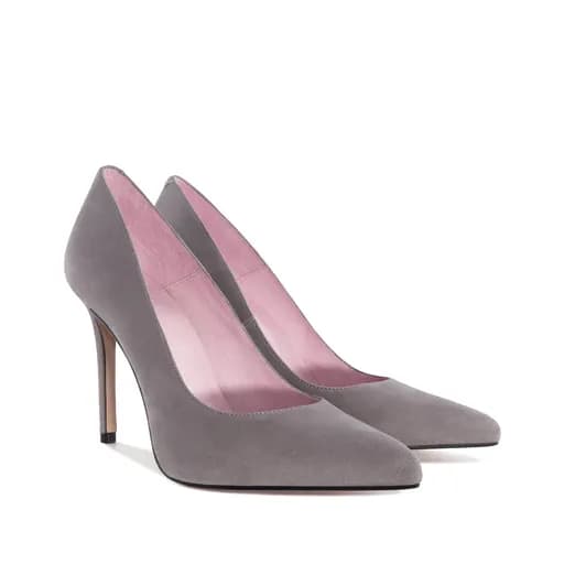 Andres Machado Diana-08 Δερμάτινη Γόβα Γκρι 11.5cm