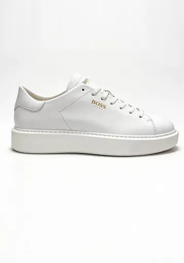 BOSS Shoes Δερμάτινα Sneakers - D5720 White Garda
