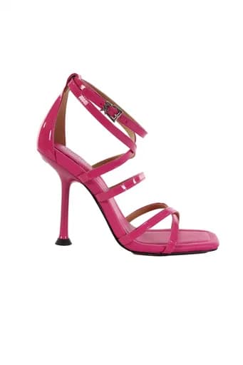 MICHAEL KORS ΠΑΠΟΥΤΣΙΑ ΠΕΔΙΛΑ ΙΜΑΝΙ STRAPPY LOGO ΦΟΥΞΙΑ