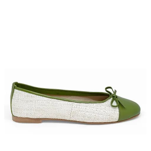 Bigshoes GA2138-19 Μπαλαρίνα Λευκό / Πράσινο