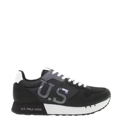 Ανδρικά sneakers U.S.POLO ASSN JAKE002-BLK TEXTILE-PU SYNTH. SUEDE μαύρο