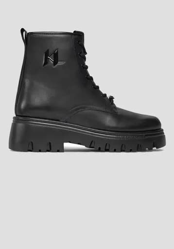 Karl Lagerfeld Boots της σειράς Lace Monogram - KL15350 000 Black