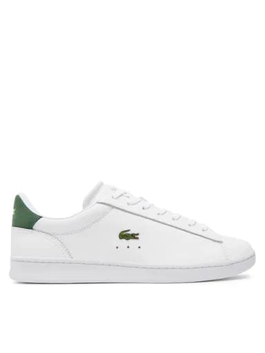 Lacoste Ανδρικά Δερμάτινα Sneakers Carnaby Set 48SMA00111R5 WHT/DK GRN Λευκό