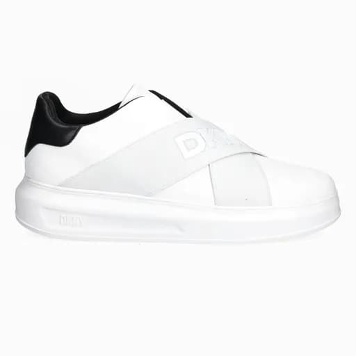 Γυναικεία Δερμάτινα Sneakers DKNY K4467549 WHT-BLK Λευκά