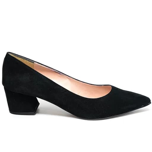 Bigshoes MX9122-01kst Δερμάτινη Γόβα Μαύρο 5.5cm