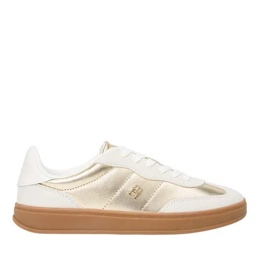 Γυναικεία Δερμάτινα Jackie Sneakers Χρυσά Tommy Hilfiger FW0FW09026-0HT