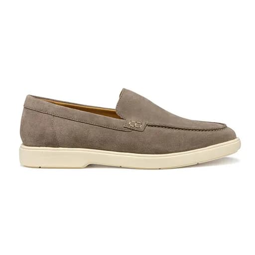 Ανδρικά μοκασίνια GEOX U SPHERICA EC17 D-SUEDE U55LAD 00022 C1018 πούρο δέρμα καστόρ