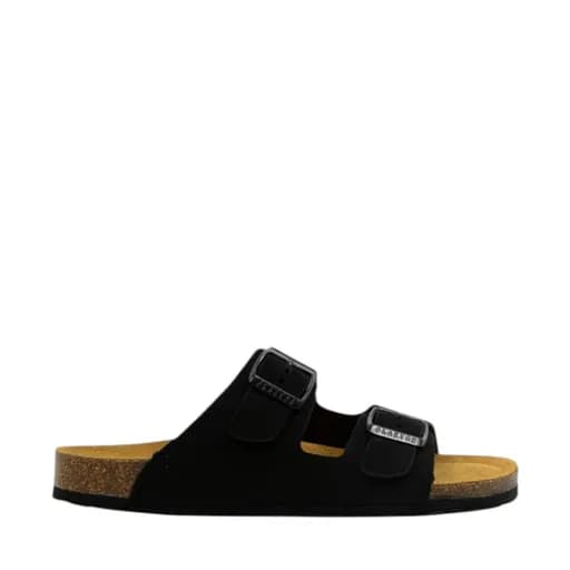 Γυναικείες παντόφλες PLAKTON BETA 180010 NEGRO μαύρο δέρμα
