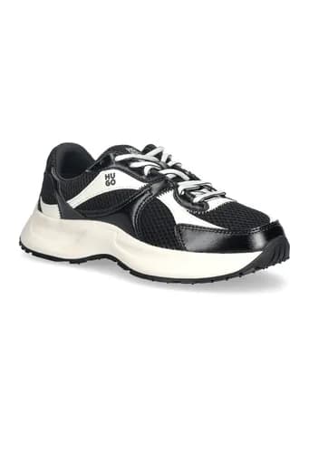 HUGO ΠΑΠΟΥΤΣΙΑ SNEAKERS STARLIT_RUNN_MEPUSI ΜΑΥΡΟ-ΛΕΥΚΟ