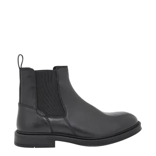Ανδρικά μποτάκια Renato Garini 230-26X BLACK COW CRUST V526X2302002 μαύρο δέρμα