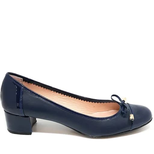 Bigshoes MX1627-18 Δερμάτινη Γόβα Μπλε 5cm