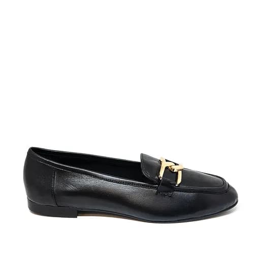 BigShoes GA1152-01 Δερμάτινο Μοκασίνι Μαύρο