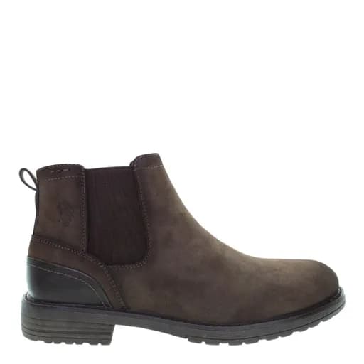 Ανδρικά μποτάκια U.S.POLO ASSN SERGE002-DBR003 PU SYNTH. NUBUCK-TEXTILE καφέ