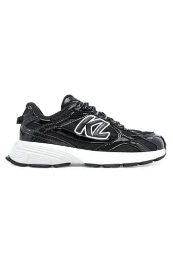 KARL LAGERFELD ΠΑΠΟΥΤΣΙΑ SNEAKERS ORION ΛΟΥΣΤΡΙΝΙ ΛΕΠΤΟΜΕΡΕΙΕΣ LOGO ΜΑΥΡΟ