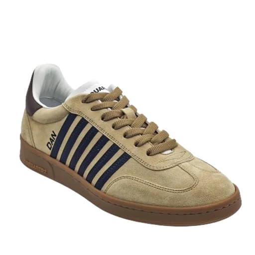 Ανδρικά Δερμάτινα Boxer Sneakers Μπεζ Dsquared2 W24SNM036414170001-M2969
