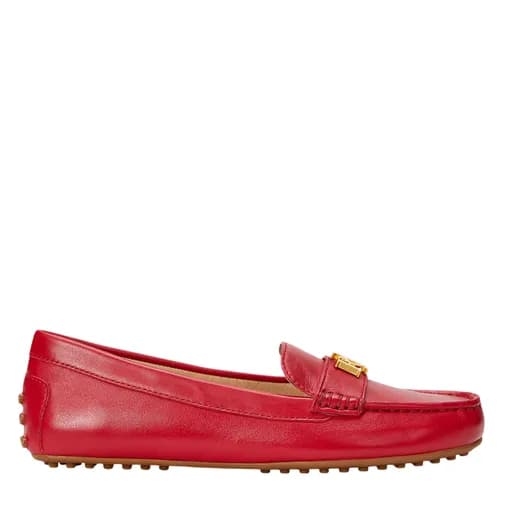 Γυναικεία Δερμάτινα Barnsbury Loafers Κόκκινα Ralph Lauren 802852847021-RED