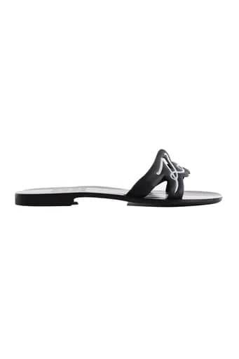 KARL LAGERFELD ΠΑΠΟΥΤΣΙΑ ΠΑΝΤΟΦΛΕΣ KOKOMO SIGNATURE SLIDE ΜΑΥΡΟ