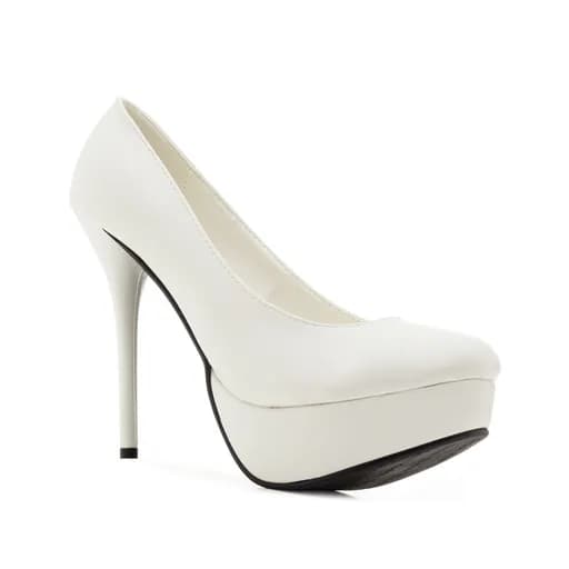 Andres Machado 453-02 Γόβα Λευκή 15cm