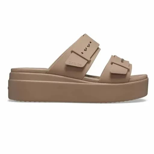 Γυναικείες Παντόφλες Crocs Brooklyn Sandal Lowwdg 207431 2Q9 Τάουπε