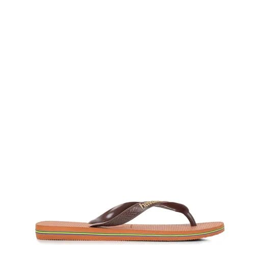 Σαγιονάρες γυναικείες Havaianas Καφέ 4110850-2815 Havaianas Brazil Logo 262