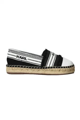 KARL LAGERFELD ΠΑΠΟΥΤΣΙΑ ΕΣΠΑΝΤΡΙΓΙΕΣ KAMINI PATCHWORK SPIP Y ΑΣΠΡΟ/ΜΑΥΡΟ