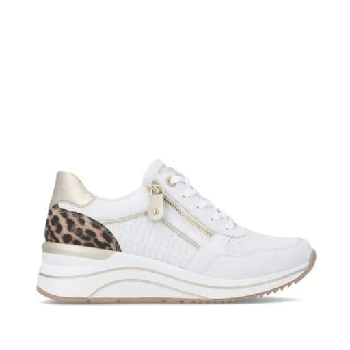 Remonte D0T10-82 Ανατομικό Sneaker Λευκό / Λεοπάρ