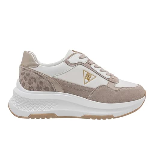 Γυναικεία Sneakers Renato Garini 2315-52RG58 Μπεζ Καστόρι Λευκό Λεοπάρ