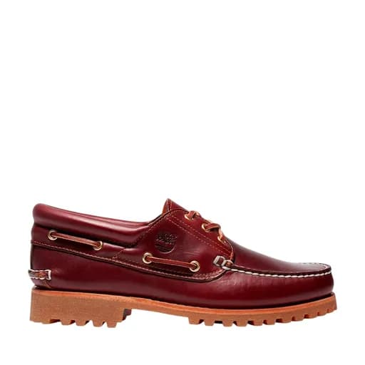 Timberland Ανδρικά Παπούτσια Δερμάτινα Authentic 3-Eye Boat Shoe TB050009648 Μπορντό