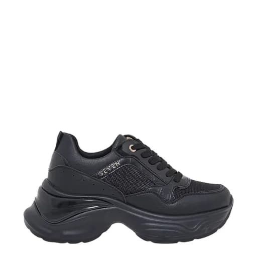 Γυναικεία sneakers Seven 547-19R BLACK MESH BLK PATENT V119R547316Y μαύρο