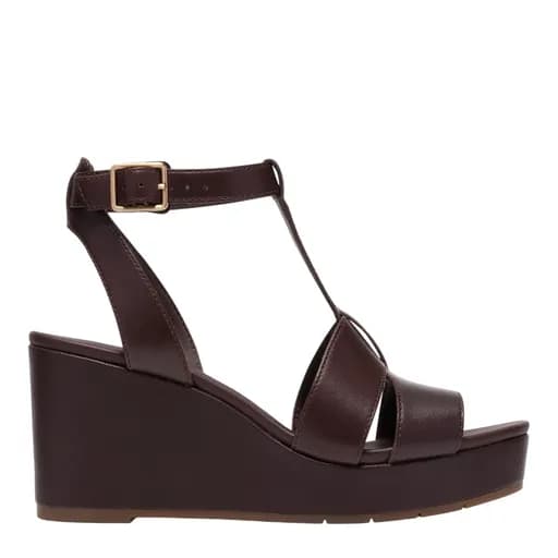 Γυναικείες πλατφόρμες Clarks Sabina Hope 26186104 καφέ δέρμα