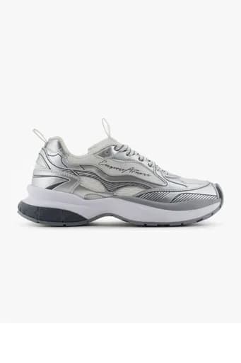 EMPORIO ARMANI ΠΑΠΟΥΤΣΙΑ SNEAKERS ΓΚΡΙ-ΛΕΥΚΟ