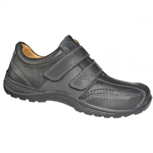 Jomos 455201340000 Ανατομικό Δερμάτινο Comfort Casual Μαύρο