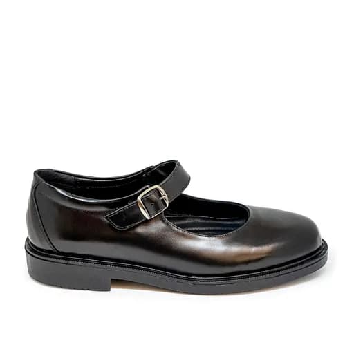 Bigshoes KL10105-01 Δερμάτινη Μπαλαρίνα Μαύρη