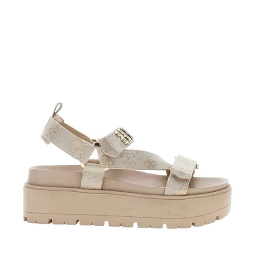 Γυναικεία πέδιλα GUESS FLJFTTFAL03-CREAM FETTA μπεζ