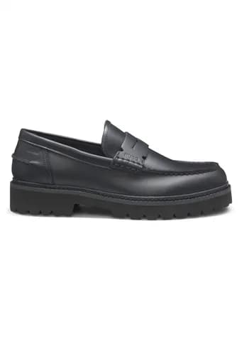 HUGO ΠΑΠΟΥΤΣΙΑ LOAFERS DRAVEN_LOAF_BO ΜΑΥΡΟ