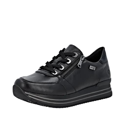Remonte D1302-00 Ανατομικό Δερμάτινο Sneaker Μαύρο
