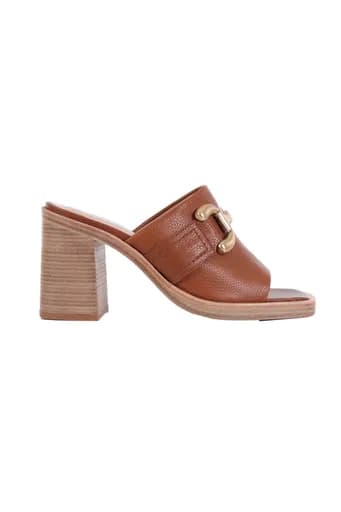 ZINDA ΠΑΠΟΥΤΣΙΑ MULES BUFALO CUERO ΚΑΦΕ