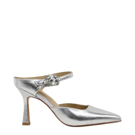 Γυναικεία mules ALMA EN PENA V250606 SILVER DIVA ασημί δέρμα