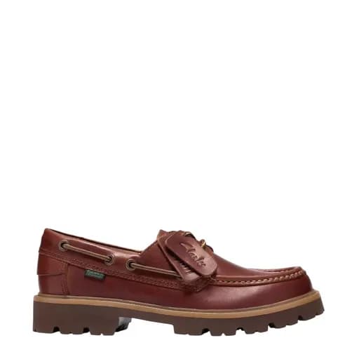 Ανδρικά παπούτσια Clarks Cleyhill Boat 26186176 καφέ δέρμα