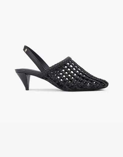 TOMMY HILFIGER TH WOVEN CLOSED TOE SANDAL FW0FW09213-BDS Black
