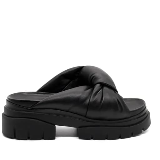 Γυναικεία Δερμάτινα Shilo Combo c Πέδιλα Μαύρα Ash SS22M13604100-Black