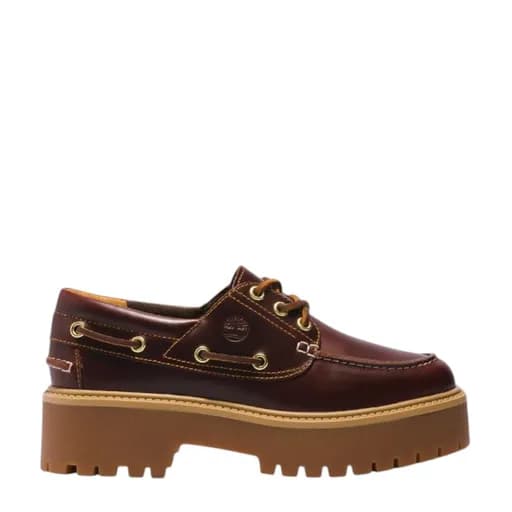 Γυναικεία ιστιοπλοϊκά παπούτσια Timberland TB0A2QDMD57 STONE STREET BOAT SHOE ROOTBEER καφέ δέρμα
