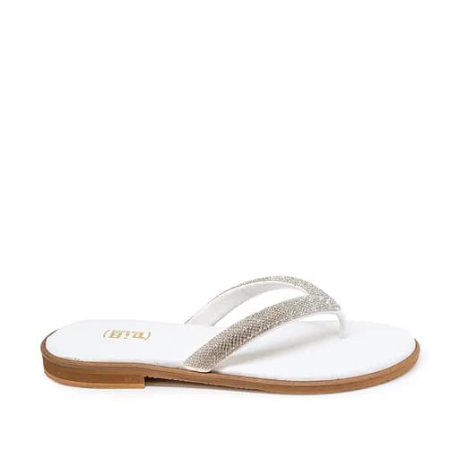 Bigshoes GA0105-02 Δερμάτινο Σανδάλι Λευκό