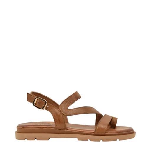 Γυναικεία πέδιλα Lady Shoes 611 ταμπά δέρμα