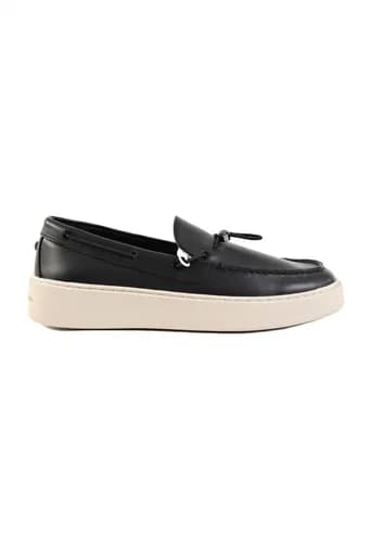 KARL LAGERFELD ΠΑΠΟΥΤΣΙΑ SLIP ON FLINT II DECK ΜΑΥΡΟ
