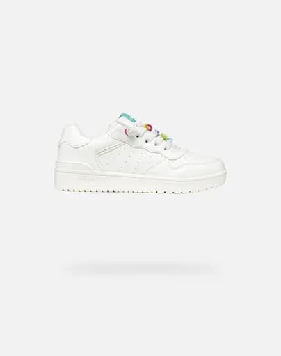 GEOX J WASHIBA D - SYNT.LEA J45HXD000BCC0653 28-35-C0653 White
