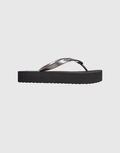 CALVIN KLEIN JEANS FLATFORM FLIP FLOP MET TPU HW0HW03120-0GJ TotalBlack